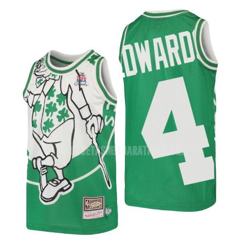 camiseta carsen edwards de la boston celtics 4 verde hardwood classics big face niños