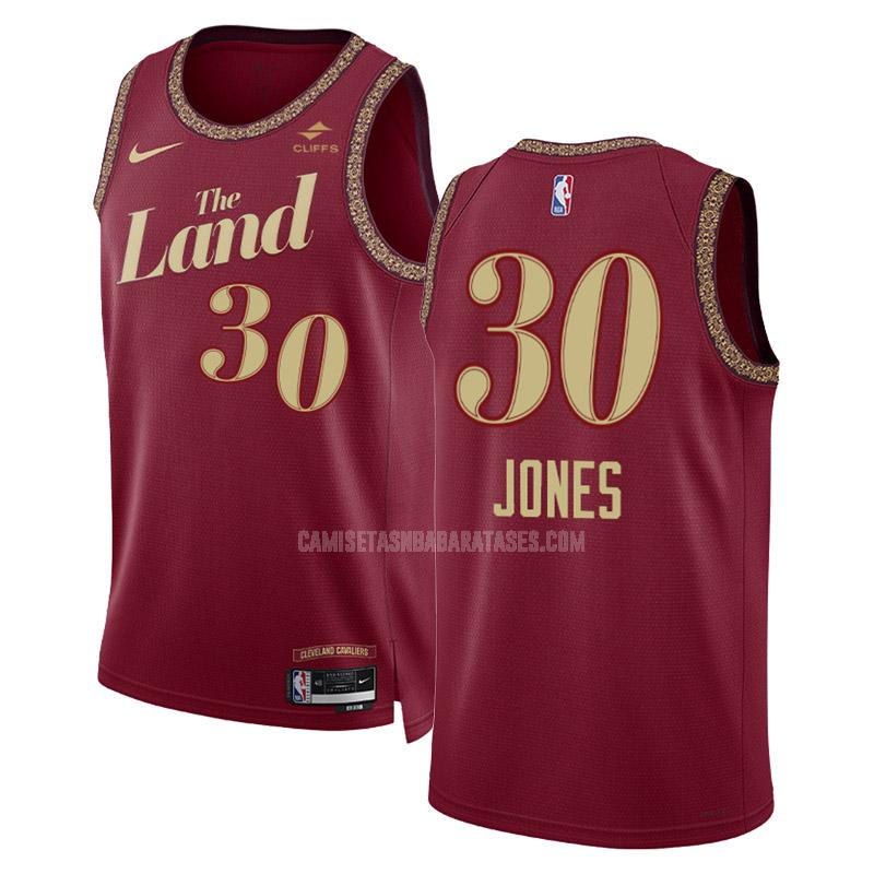 camiseta damian jones de la cleveland cavaliers 30 negro city edition hombre 2023-24