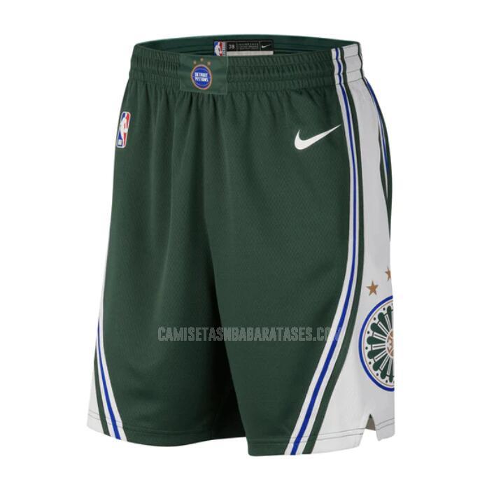 pantalones cortos de baloncesto de la detroit pistons verde city edition 2023