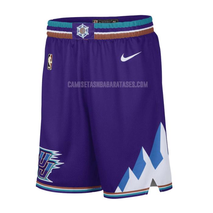 pantalones cortos de baloncesto de la utah jazz púrpura classic edition 2023