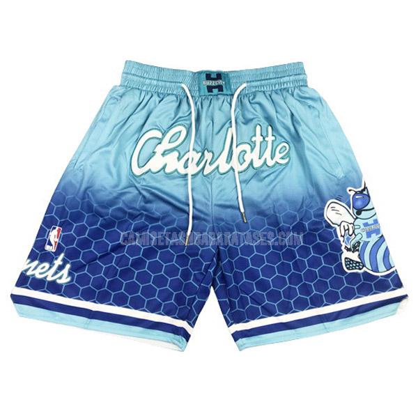 pantalones cortos de la charlotte hornets azul city edition hf1 hombres