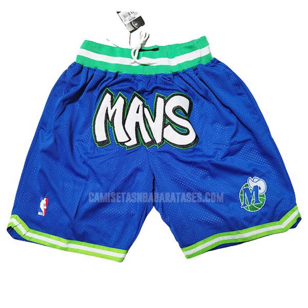 pantalones cortos de la dallas mavericks azul retro xn1 hombres