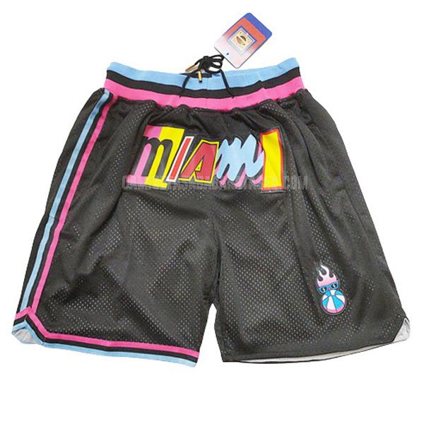 pantalones cortos de la miami heat negro city edition rh2 hombres
