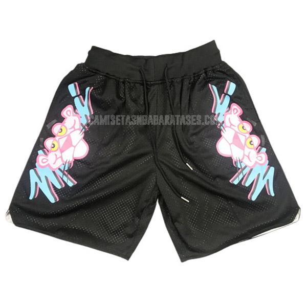 pantalones cortos de la miami heat negro pink panther rh1 hombres